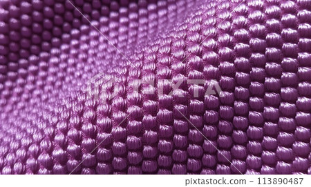 Purple soccer fabric texture with air mesh. Sportswear background 113890487