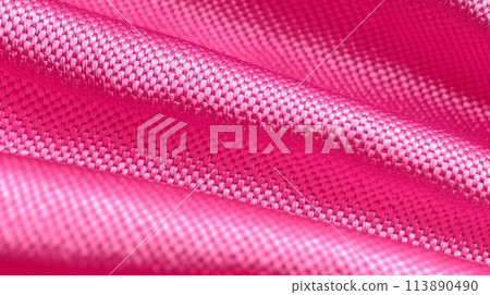 Pink soccer apparel with air mesh texture. Athletic wear backdrop 113890490