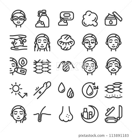 皮膚護理 皮膚護理圖示集 113891183