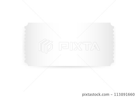 Realistic white coupon, ticket, boarding pass,voucher template with shadow. 113891660