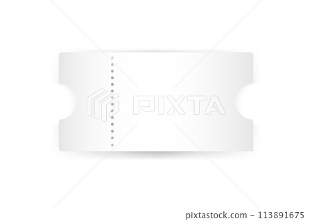 Realistic white coupon, ticket, boarding pass,voucher template mock up with one stub rip line and shadow. Realistic white coupon, ticket, boarding pass,voucher template mock up with one stub rip line and shadow. 113891675