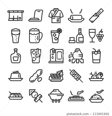居酒屋日本料理圖示集 113891892