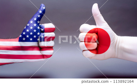 Image of Japan-US friendship, Japan-US alliance, Japan-US Security Treaty 113892164