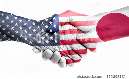 Image of Japan-US friendship, Japan-US alliance, Japan-US Security Treaty 113892181