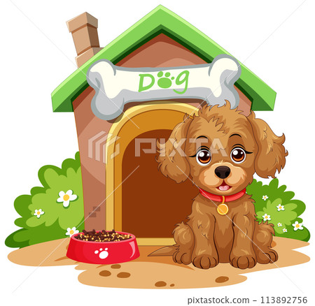 Puppy's Cozy Home Sweet Home 113892756