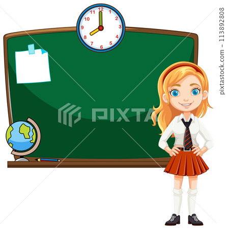 Happy Student Ready for School 113892808