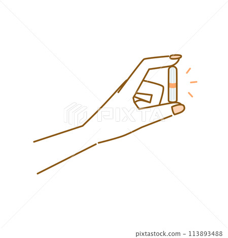 女性健康：美麗女性手持衛生棉條的形象 113893488