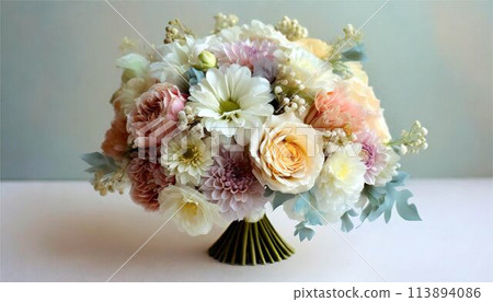 花束婚禮生日慶典複製空間背景桌布 113894086