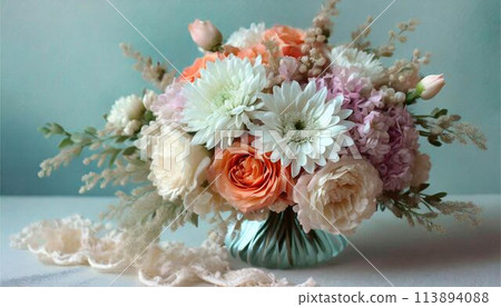 Bouquet Wedding Birthday Celebration Copy Space Background Wallpaper Bouquet Wedding Birthday Celebration Copy Space Background Wallpaper 113894088