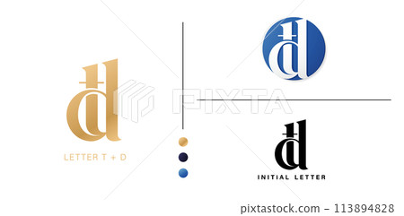 TD or DT initial letters monogram logo isolated white background for business card element, branding company identity, advertisement materials golden foil, collages prins, ads campaign, wedding invite TD or DT initial letters monogram logo isolated white background for business card element, branding company identity, advertisement materials golden foil, collages prins, ads campaign, wedding invite 113894828
