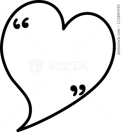 Black and white color speech bubble balloon with quotation marks, icon sticker memo keyword planner text box banner, flat png transparent element design 113895595