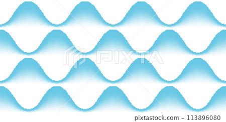 Blue half tone water waves on white background seamless pattern Blue half tone water waves on white background seamless pattern 113896080