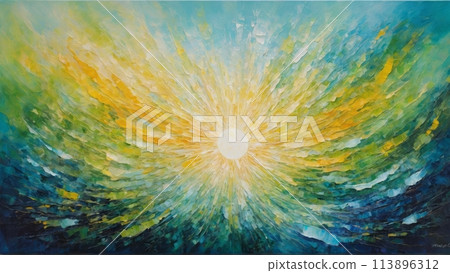 Abstract Radiant Sunburst Art Abstract Radiant Sunburst Art 113896312