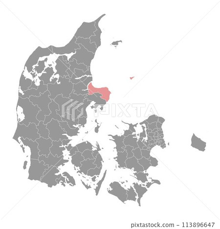 Norddjurs Municipality map, administrative division of Denmark. Vector illustration. 113896647