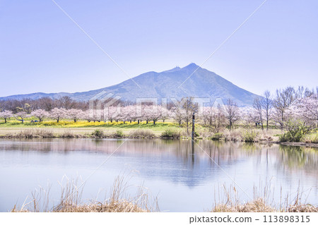 春天的筑波山元子島水庫 春天的筑波山元子島水庫 113898315