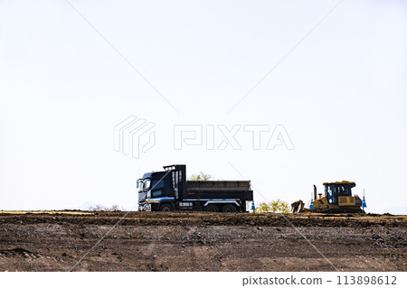 Arakawa Second Adjustment Pond Construction Dump Truck 113898612