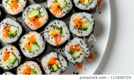 Assorted sushi and sashimi platter Assorted sushi and sashimi platter 113898729