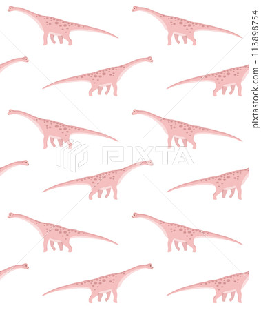Vector seamless pattern of diplodocus dinosaur Vector seamless pattern of diplodocus dinosaur 113898754
