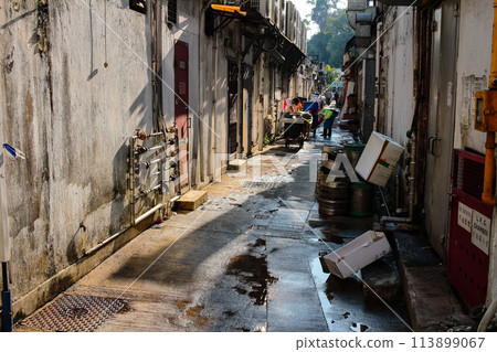 Jan 3 2015 the Back alley in sai kung, hong kong Jan 3 2015 the Back alley in sai kung, hong kong 113899067