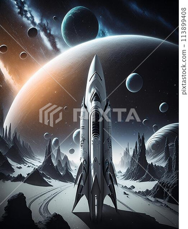 太空某處文明繁榮的未來城市景觀 太空某處文明繁榮的未來城市景觀 113899408