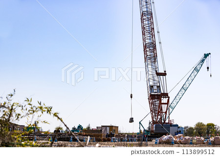 Arakawa Second Adjustment Pond Construction - Crawler crane Arakawa Second Adjustment Pond Construction - Crawler crane 113899512