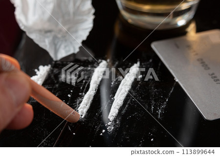 Cocaine lines prepared Cocaine lines prepared 113899644