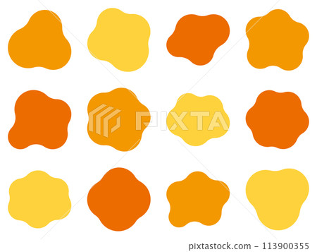 Shapes orange abstract shapes metaball vector set Shapes orange abstract shapes metaball vector set 113900355