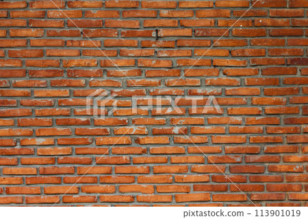 Red brick wall texture grunge background,Old grunge brick wall 113901019