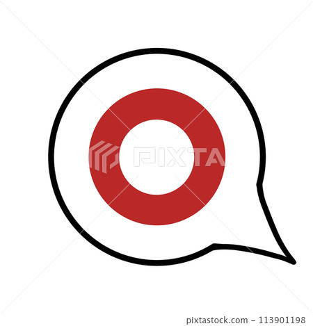 Speech bubble (circle, red, no line drawing, bottom right) 113901198