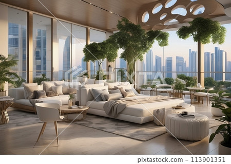 白色的桌子和放在桌上的桌子 113901351