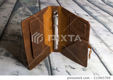 Cover folder made of genuine leather for notepad papers size A5 Cover folder made of genuine leather for notepad papers size A5 113901709