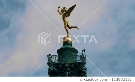 Genie de la Liberte or the Spirit of Freedom atop the July Column in Paris commemorating the Revolution of 1830 113902132