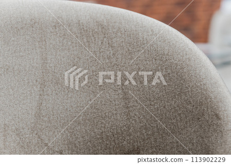Dark beige fabric background. Beige fabric for furniture 113902229