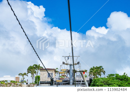 Okinawa Prefecture Miyakojima City Island Heaven Summer Vacation Airplane Morning Clouds Shigira Resort Hotel Ocean Sky 113902484