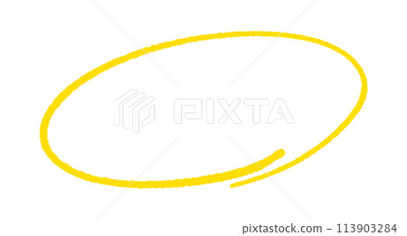 Roughly handwritten yellow circle - simple and stylish POP design material Roughly handwritten yellow circle - simple and stylish POP design material 113903284