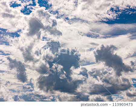Blue sky with white clouds Blue sky with white clouds 113903473