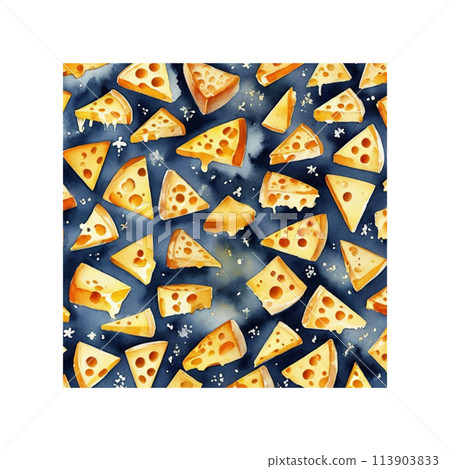 Lots of cheese pattern material 113903833