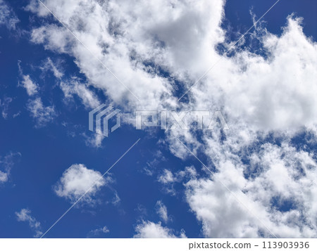 Blue sky with white clouds Blue sky with white clouds 113903936