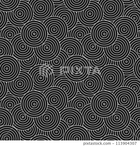 Dark circles geometric pattern - seamless. 113904307