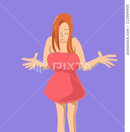 Illustration of a woman in need Illustration of a woman in need 113904405