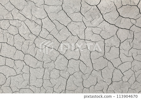 The cracked ground, soil texture and dry mud. 113904670