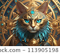 Divine cat illustration 113905198