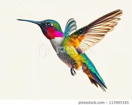 A Colorful hummingbird flying A Colorful hummingbird flying 113905385