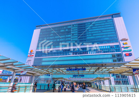 日本橫濱城市景觀 新橫濱車站等景觀晴朗的藍天...邁向新時代 = 15th 113905615