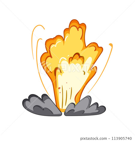 fireball explosion effect cartoon vector illustration fireball explosion effect cartoon vector illustration 113905740
