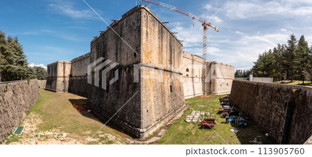 Old hispanic Fortress in the town of L'Aquila Old hispanic Fortress in the town of L'Aquila 113905760