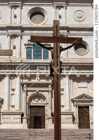 Renaissance portal of basilica of San Bernardino in L'Aquila, Italy Renaissance portal of basilica of San Bernardino in L'Aquila, Italy 113905764