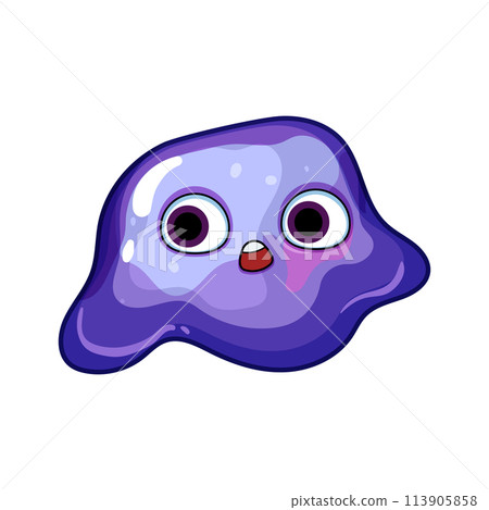 stress slime character cartoon vector illustration 113905858