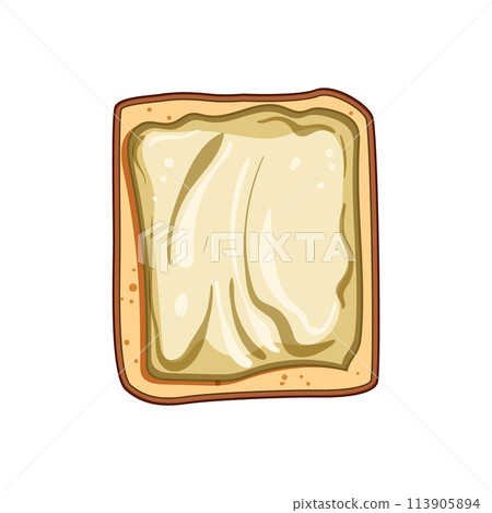 breakfast toast jam cartoon vector illustration 113905894