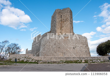 Norman Swabian Aragonese castle in Monte Sant Angelo, Gargano Peninsula in Italy Norman Swabian Aragonese castle in Monte Sant Angelo, Gargano Peninsula in Italy 113906058